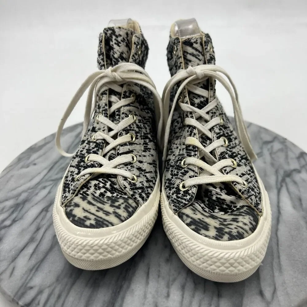 Converse Sneakers Womens 8 Black White Chuck Taylor All Star Gemma Hi 553448C - Picture 3 of 12